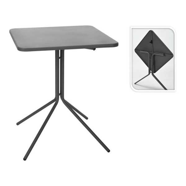 Mesa Plegable Gris Oscura, 58 x 58 x 70 cm AMBIANCE