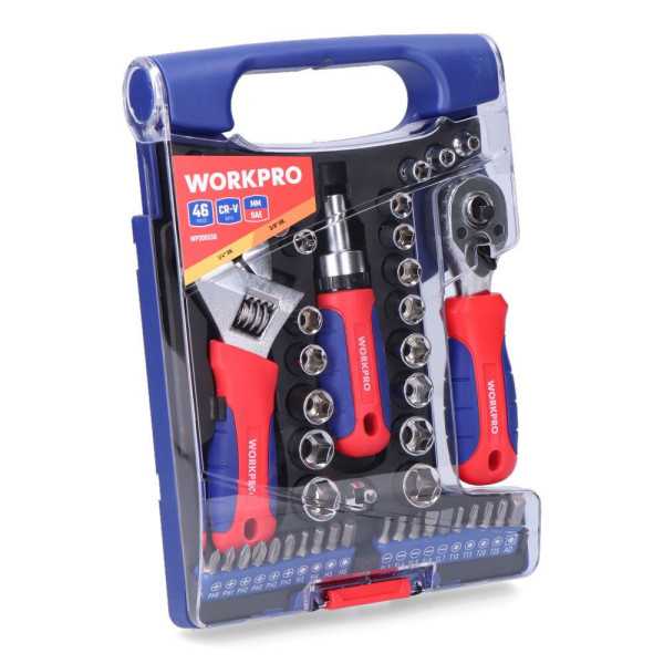 Conjunto de Herramientas Cortas de 46 Piezas WORKPRO