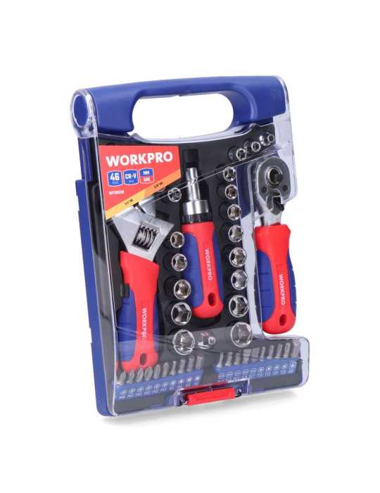 Conjunto de Herramientas Cortas de 46 Piezas WORKPRO