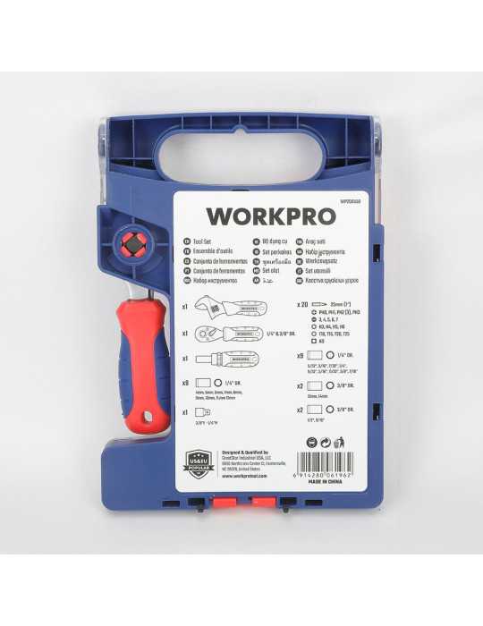 Conjunto de Herramientas Cortas de 46 Piezas WORKPRO