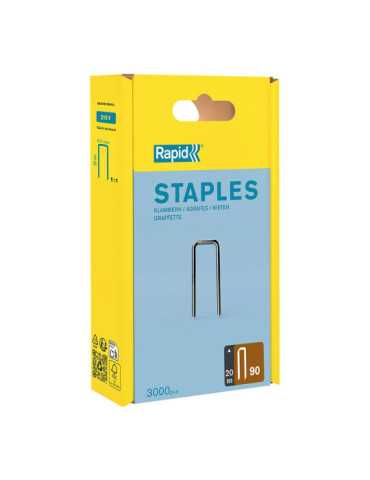 Grapas Estrechas Serie 90 / 20 mm Galvanizada, 3000 uds RAPID