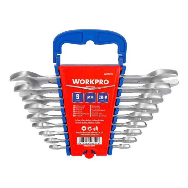 Llave Fija, Juego de 9 Piezas WORKPRO