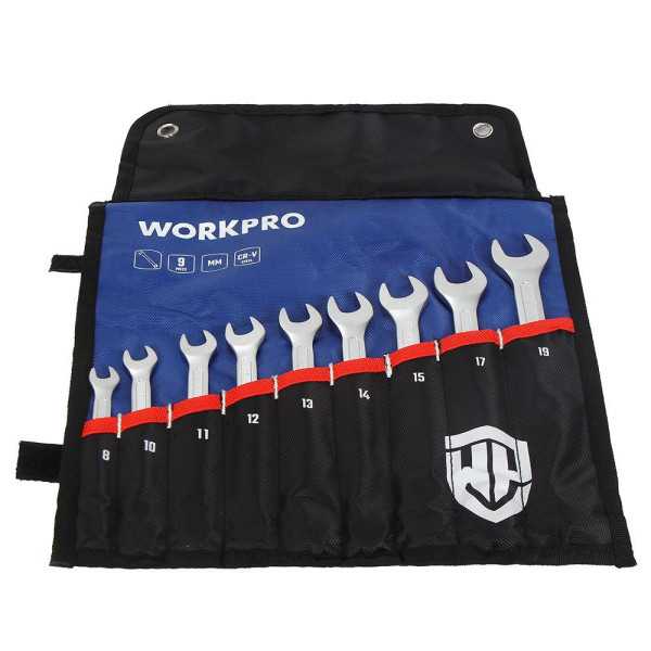 Llave Fija Combinada, Juego 9 Piezas WORKPRO