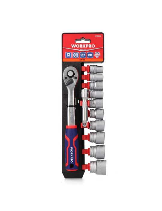 Llave de Vaso 3/8 pulg, Juego 14 Piezas WORKPRO