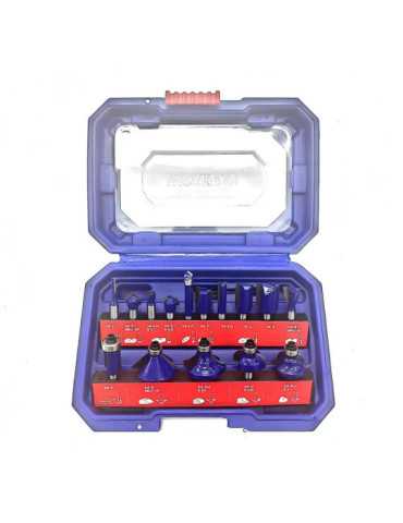 Fresa para Madera 6,35 mm, Juego 15 Piezas WORKPRO