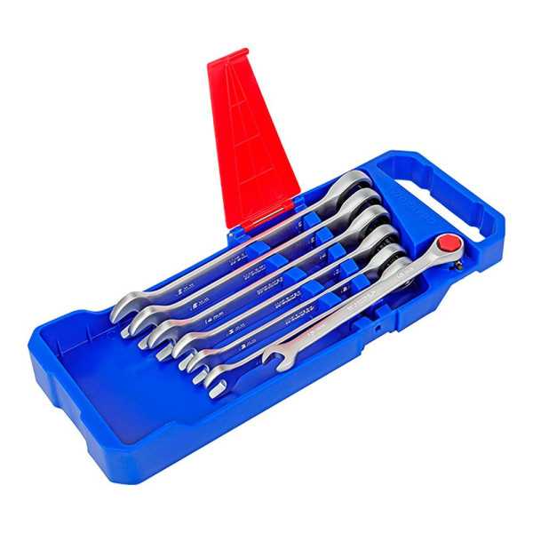 Llave Mixta de Carraca, Métricas 10-11-12-13-14-15-16 mm, Juego 7 Piezas WORKPRO