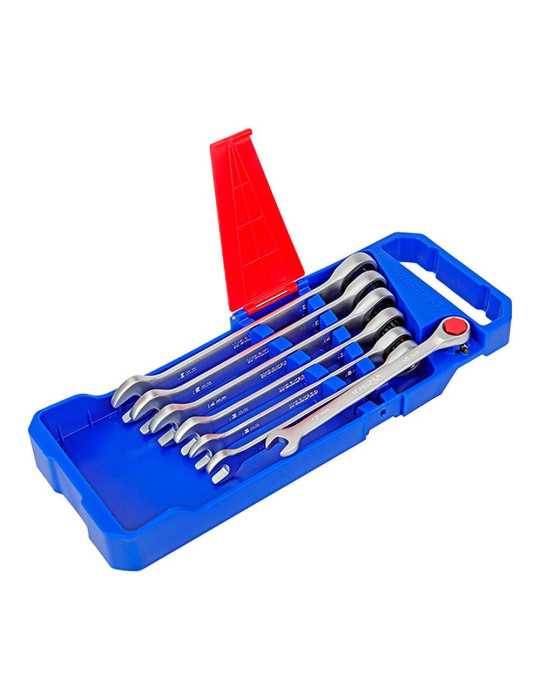 Llave Mixta de Carraca, Métricas 10-11-12-13-14-15-16 mm, Juego 7 Piezas WORKPRO