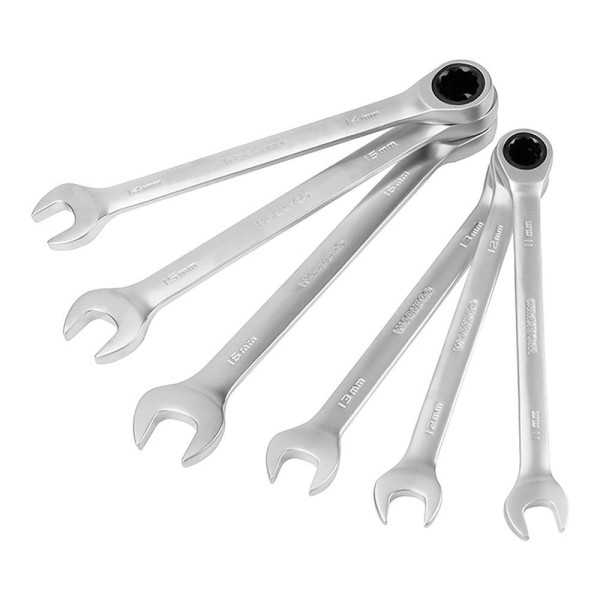 Llave Mixta de Carraca, Métricas 10-11-12-13-14-15-16 mm, Juego 7 Piezas WORKPRO