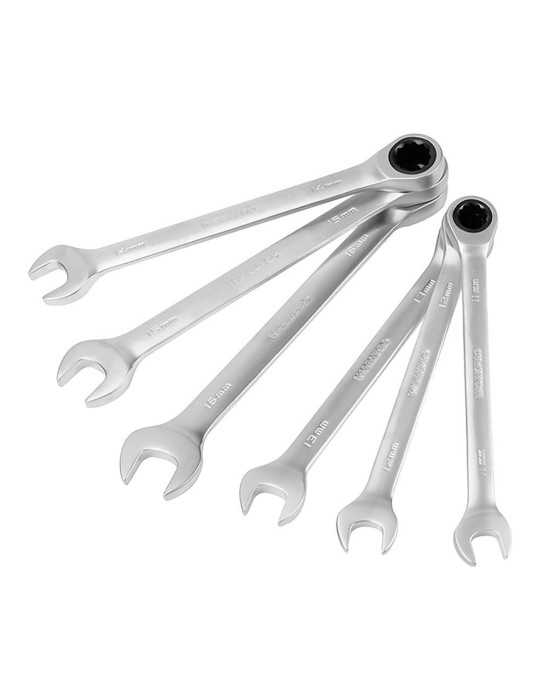 Llave Mixta de Carraca, Métricas 10-11-12-13-14-15-16 mm, Juego 7 Piezas WORKPRO