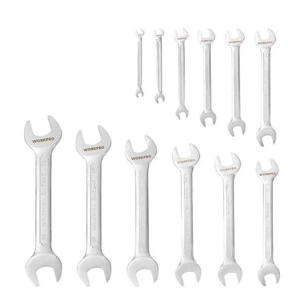 Llave Fija Doble, Juego 12 Piezas WORKPRO