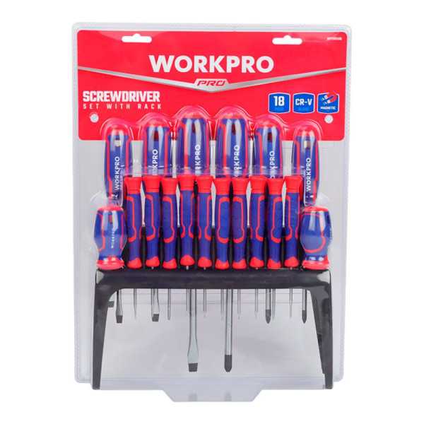 Destornilladores Magnéticos, Juego de 18 Piezas WORKPRO