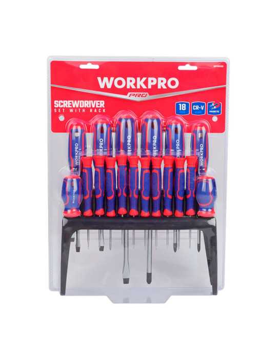 Destornilladores Magnéticos, Juego de 18 Piezas WORKPRO