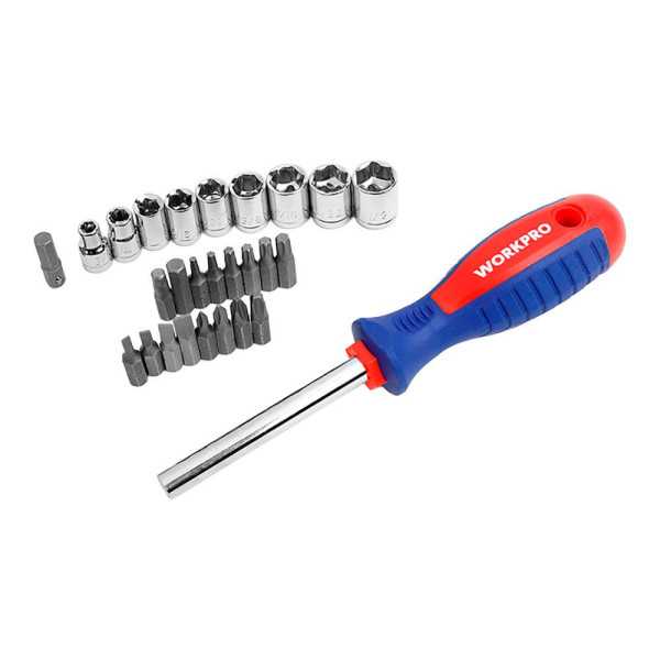 Destornilladores Magnéticos con Soporte, Juego de 45 Piezas WORKPRO