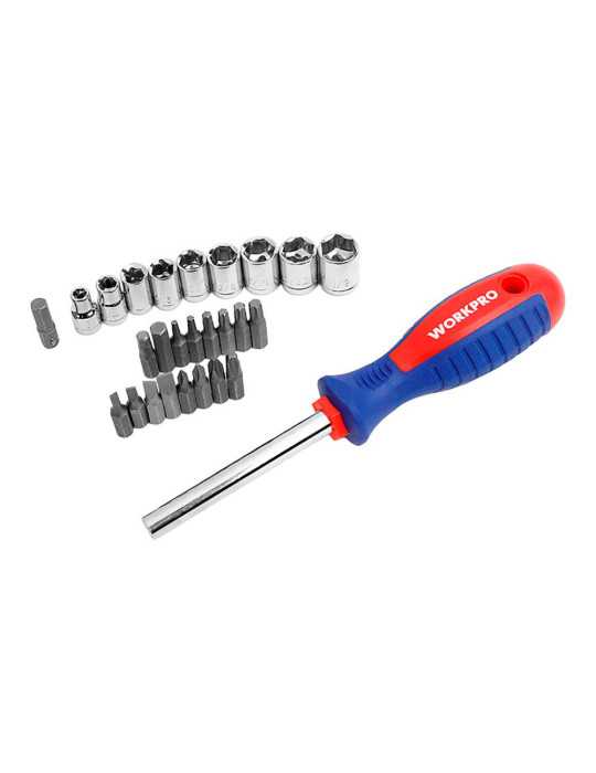 Destornilladores Magnéticos con Soporte, Juego de 45 Piezas WORKPRO