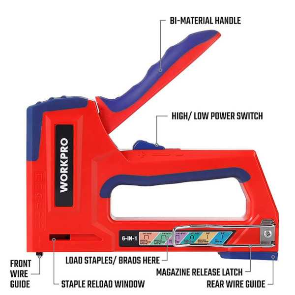Grapadora 6 en 1 WORKPRO
