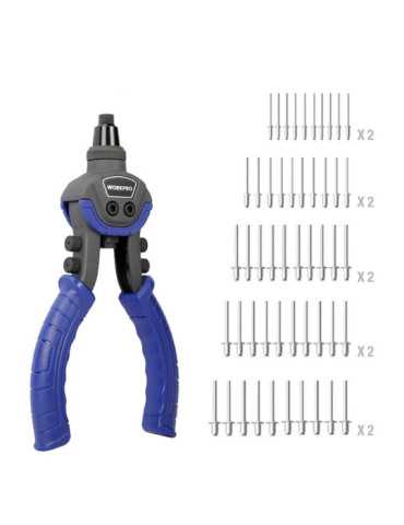 Remachadora Manual 250 mm - 10 pulg, 5 en 1 WORKPRO
