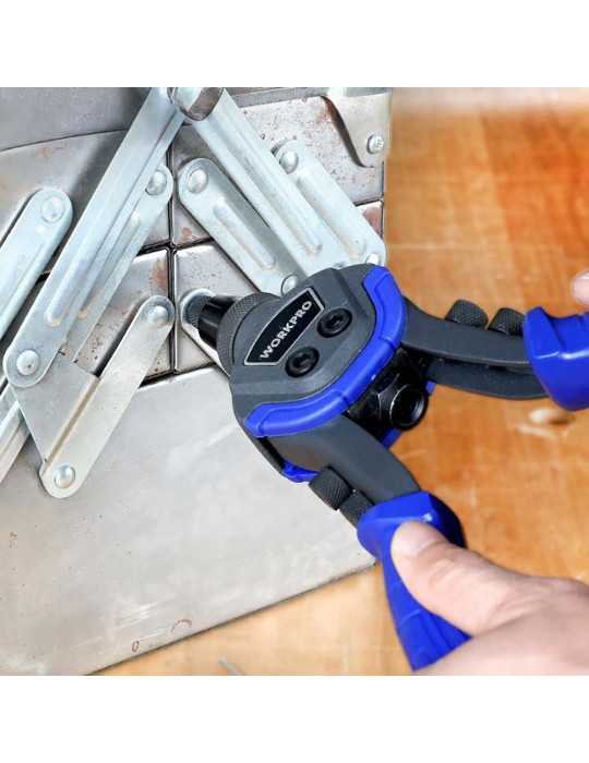 Remachadora Manual 250 mm - 10 pulg, 5 en 1 WORKPRO