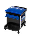 Taburete con Cajones y Ruedas (Herramienta No Incluida), 46 x 36 x 52 cm WORKPRO