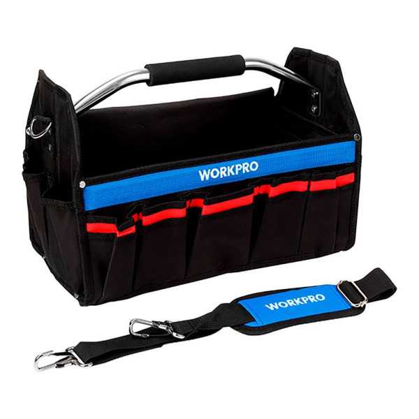Bolsa de Herramientas, Plegable, 41 x 23,5 x 27 cm WORKPRO