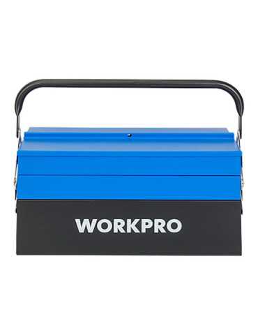 Caja de Herramientas Metálica, 5 Compartimentos, 41,5 × 20 × 20 cm WORKPRO