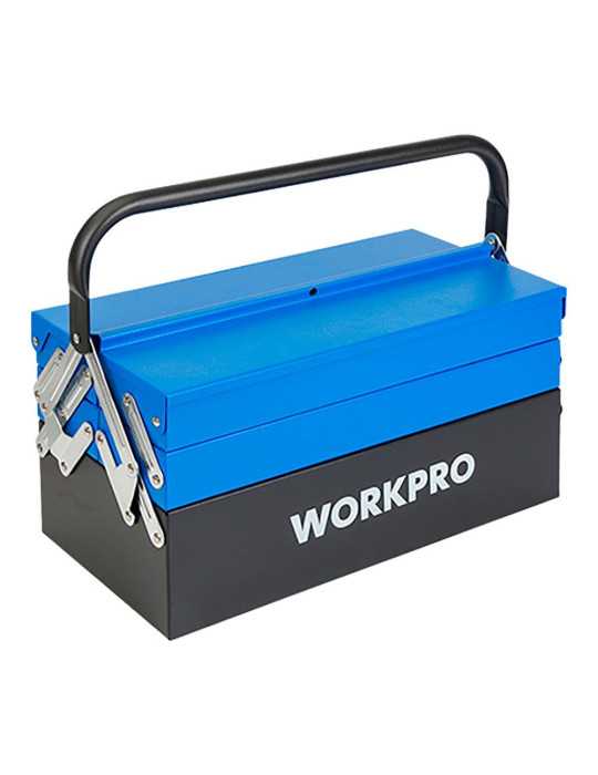 Caja de Herramientas Metálica, 5 Compartimentos, 41,5 × 20 × 20 cm WORKPRO