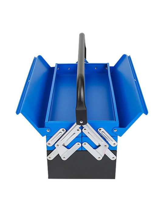 Caja de Herramientas Metálica, 5 Compartimentos, 41,5 × 20 × 20 cm WORKPRO
