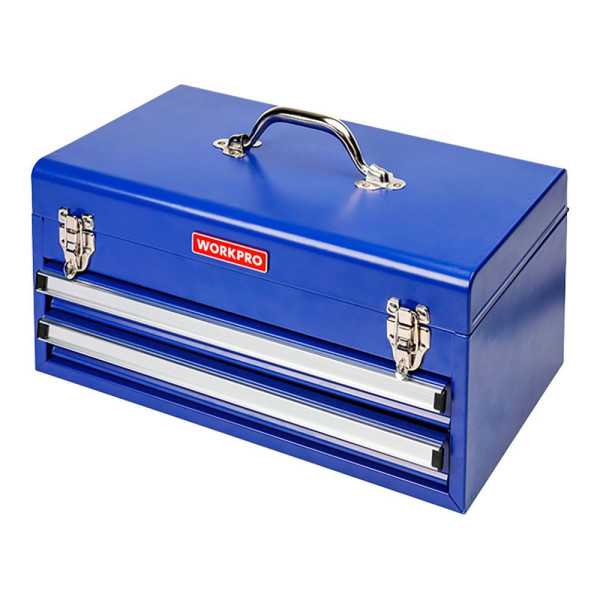Caja de Herramientas, Metálica, 2 Cajones, 46 x 24 x 22 cm WORKPRO