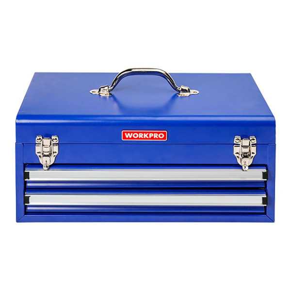 Caja de Herramientas, Metálica, 2 Cajones, 46 x 24 x 22 cm WORKPRO