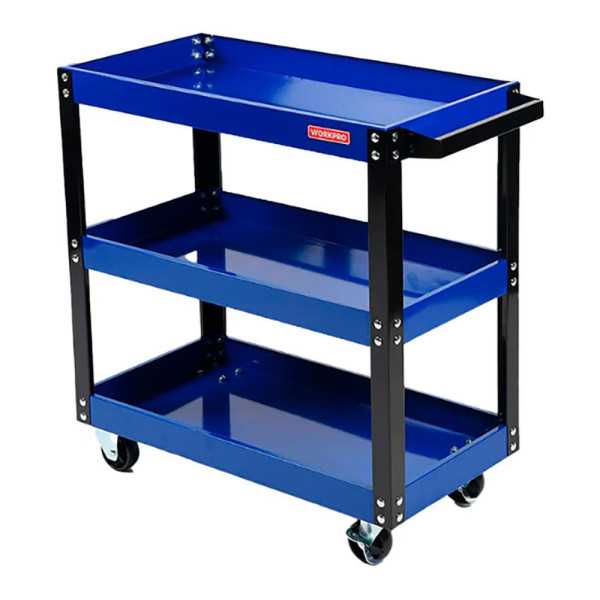 Carro Herramientas, 3 Bandejas (Herramienta No Incluida), 75,5 x 35,5 x 70,5 cm WORKPRO