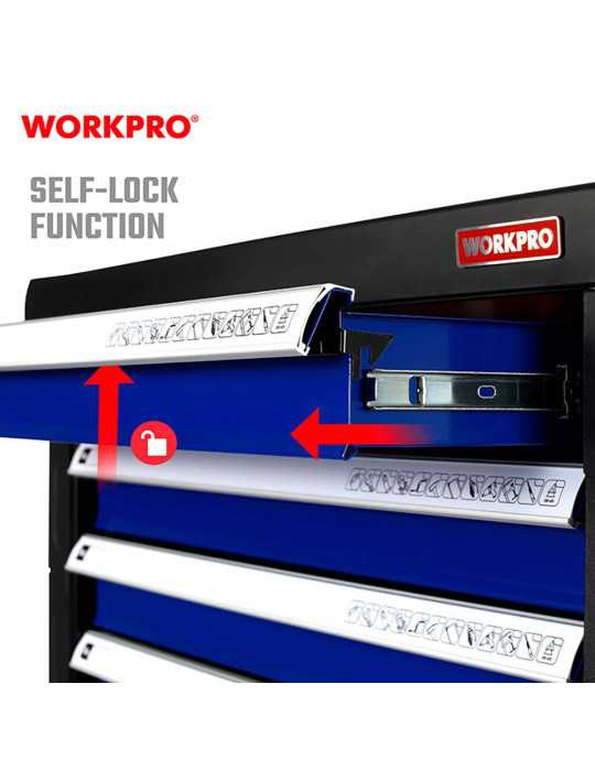 Carro Herramientas, 7 Cajones (Herramienta No Incluida), 77 x 47 x 97 cm WORKPRO