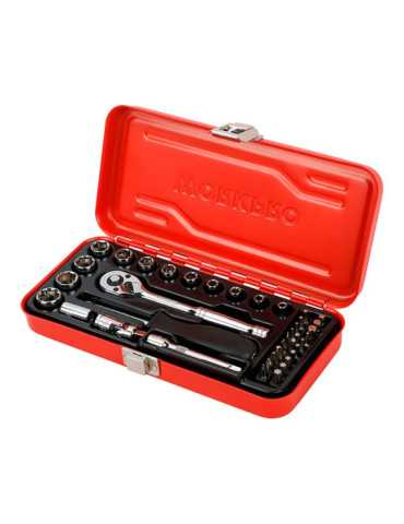 Llave de Carraca, ¼ pulg, Juego 37 Piezas WORKPRO 2