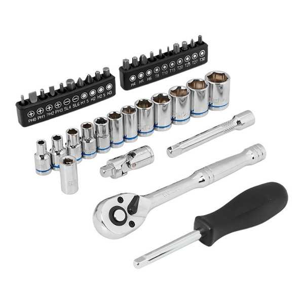 Llave de Carraca, ¼ pulg, Juego 37 Piezas WORKPRO