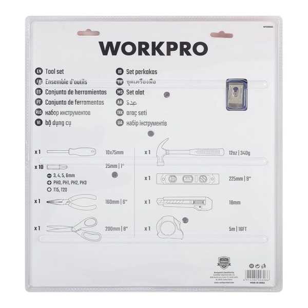 Juego de Herramientas 17 Piezas WORKPRO