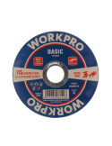 Lote de 100 Unidades Disco de Corte Metal e Inox T41, Basic, Ø115 x 1,0 x 22,2 mm WORKPRO