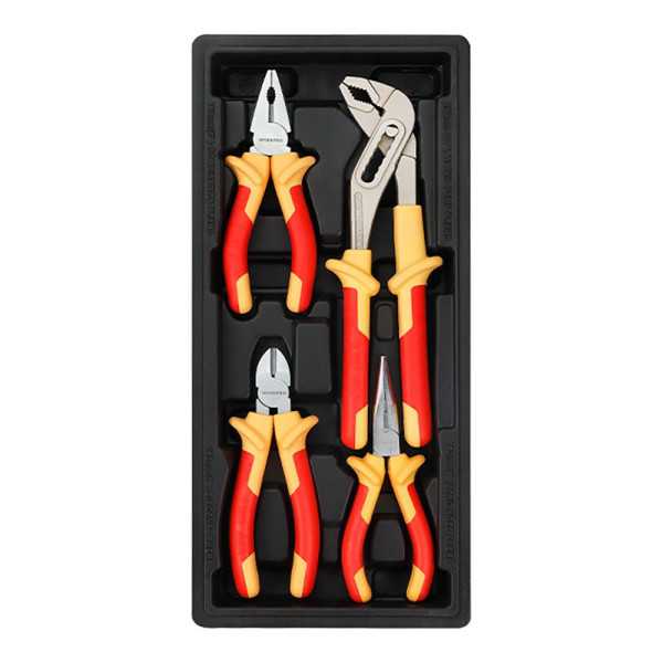 Alicates Aislados, Juego 4 Piezas WORKPRO