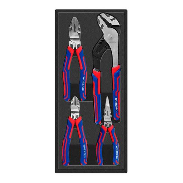 Alicates Profesionales, Juego 4 Piezas WORKPRO