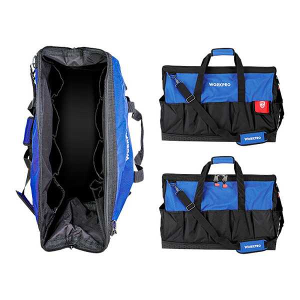 Bolsa de Herramientas con Cremallera con Base Impermeable 60 x 26 x 40 cm WORKPRO