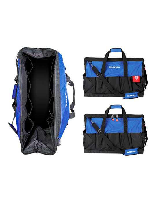 Bolsa de Herramientas con Cremallera con Base Impermeable 60 x 26 x 40 cm WORKPRO