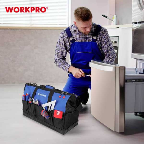 Bolsa de Herramientas con Cremallera con Base Impermeable 60 x 26 x 40 cm WORKPRO