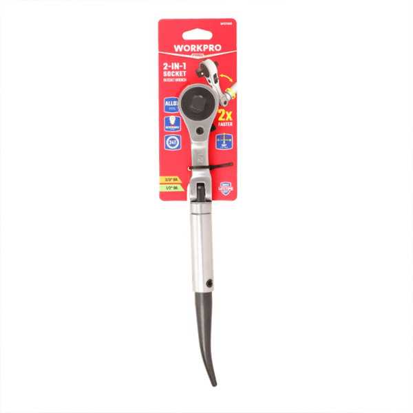 Carraca 2 en 1, Reversible ½-3/8 pulg, 24 Dientes WORKPRO