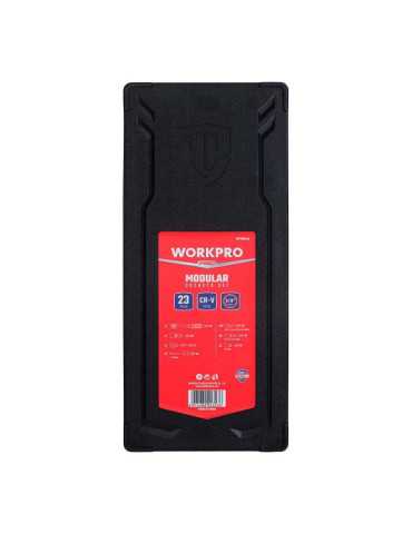 Llave de Carraca y Vasos 3/8 pulg, Juego 23 Piezas, Métrico WORKPRO 2