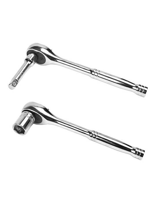 Llave de Carraca y Vasos 3/8 pulg, Soporte Giratorio, Juego 20 Piezas, Métrico-Sae WORKPRO