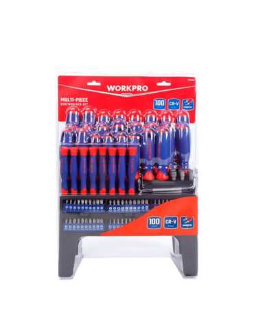Destornilladores Cr-V, Juego 100 Piezas WORKPRO 2