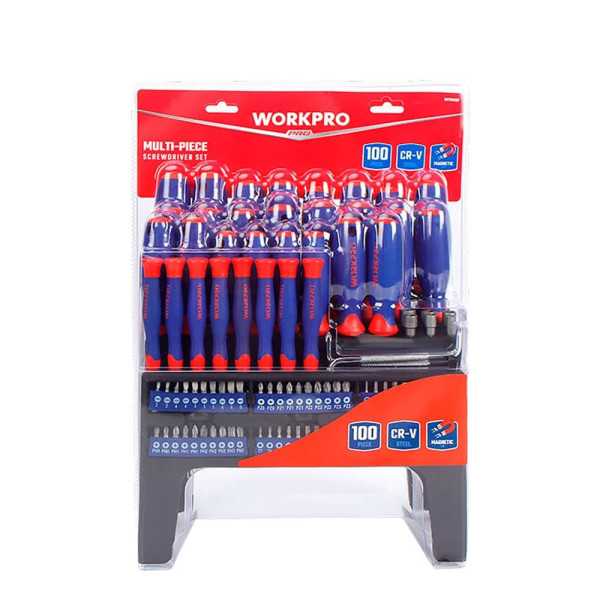 Destornilladores Cr-V, Juego 100 Piezas WORKPRO