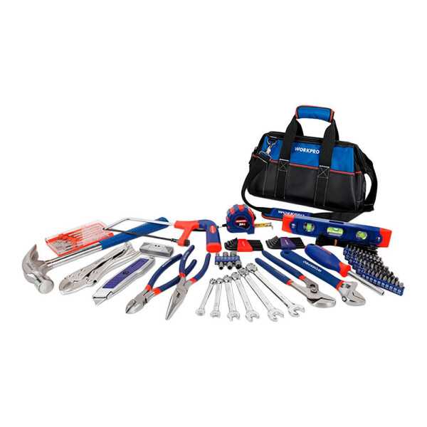 Juego de Herramientas para Reparaciones Domésticas, Bolsa 156 Piezas WORKPRO