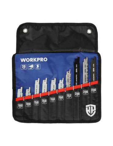 Hojas de Sierra Sable Mixtas 10+10, Juego 20 Piezas WORKPRO 2