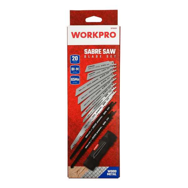Hojas de Sierra Sable Mixtas 10+10, Juego 20 Piezas WORKPRO