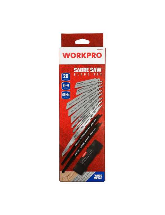 Hojas de Sierra Sable Mixtas 10+10, Juego 20 Piezas WORKPRO