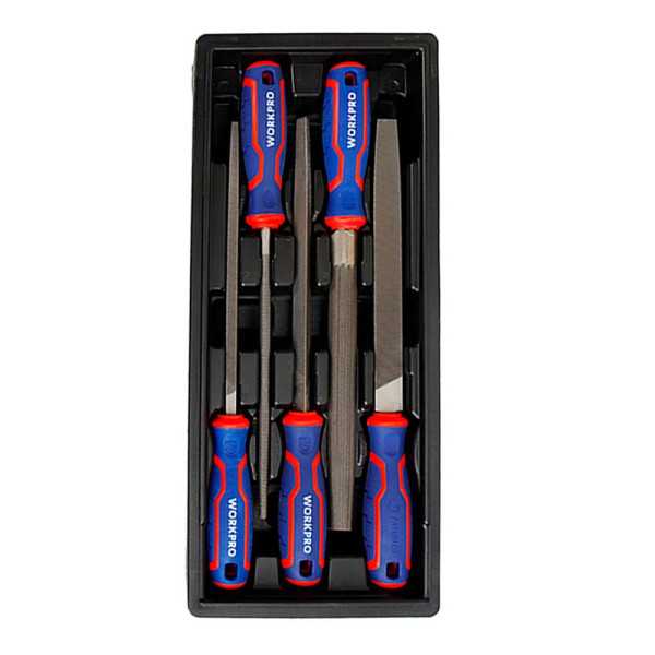 Limas 200 mm, Acero T12, Juego 5 Piezas, Serie Modular WORKPRO