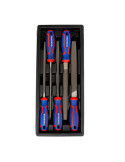 Limas 200 mm, Acero T12, Juego 5 Piezas, Serie Modular WORKPRO